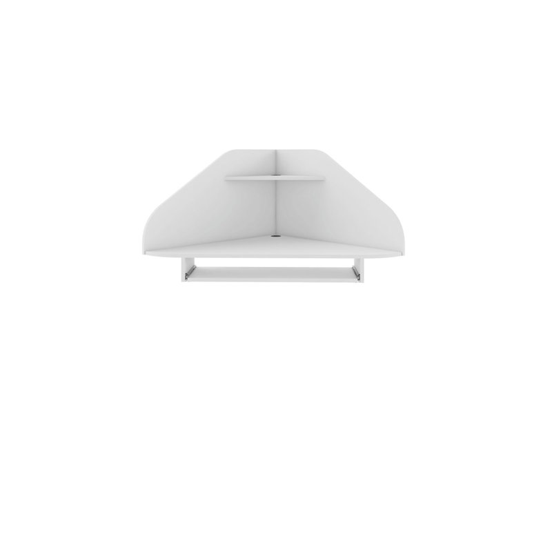 Bureau en coin Bradley Mid-Century Modern, Blanc