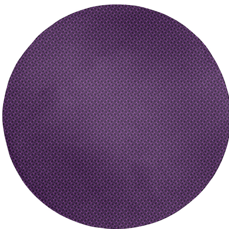 Tapis de zone mauve en treillis reg patterns subalterne, Rond 5 pi
