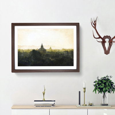 Old Bagan in Myanmar - Picture Frame Graphic Art Print