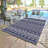 Tropea Darcy All-Weather Flatweave Indoor/Outdoor Area Rug, Black White Bohemian Moroccan – Patio, Deck, Porch & Poolside-108840503
