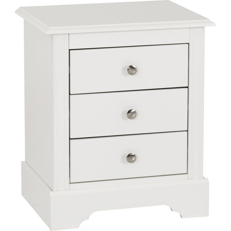 Clarita 3 Drawer Bedside Chest 