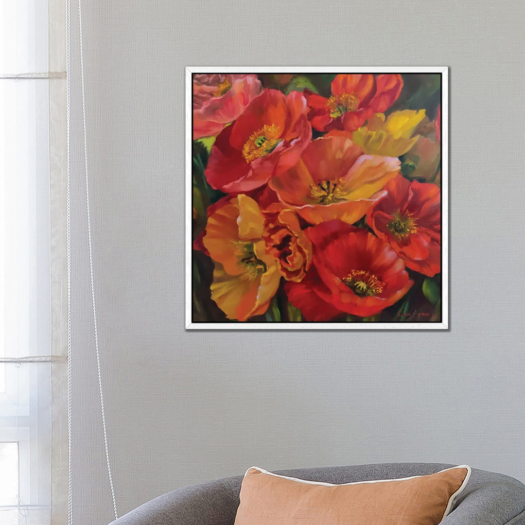 Mohnblumen von Jane Lantsman - Galerie-verpackte Leinwand Giclée auf Leinwand