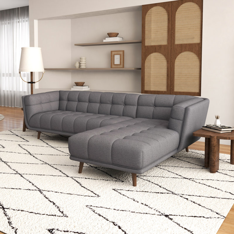 Worton Upholstered L-Shaped Sectional, Right Hand Facing