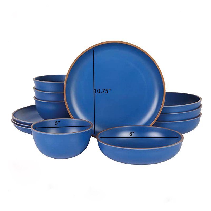 12 Pc Melamine Dinnerware Set