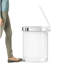 simplehuman 45L slim pedal bin, white steel