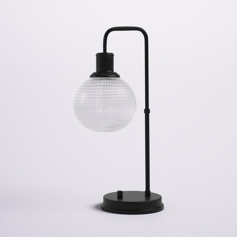 Quiroga Metal USB Desk Lamp, Black