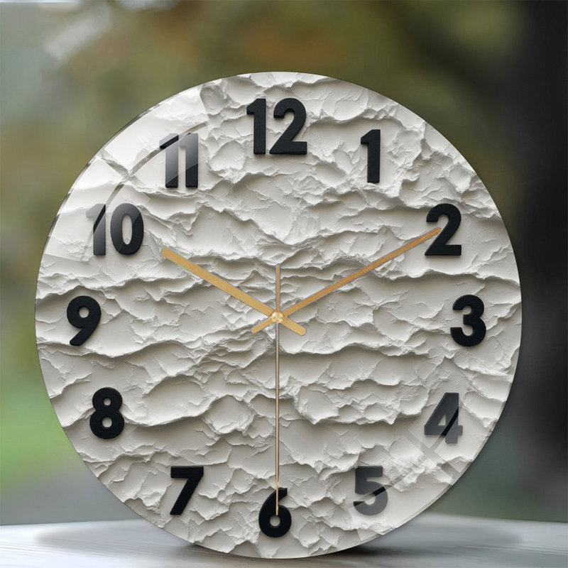 Horloge murale moderne moderne pour décoration intérieure - Horloge murale moderne en verre 12 po