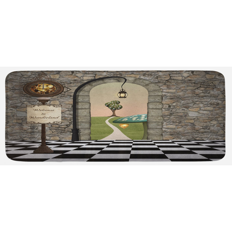 Tapis de cuisine alice in wonderland