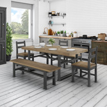 Creaser 3 - Piece Pine Trestle Dining Set