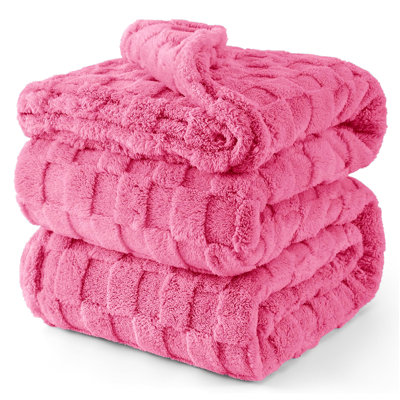 Couverture molletonnée douillette texturée