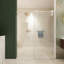 Porte de douche de salle de bain, l 56 à 60 po x H 70 po, verre trempé de 8 mm, porte coulissante en nickel brossé et en verre épais imperméable, barre à serviettes coulissante, couche de nettoyage double face et tampon moderne