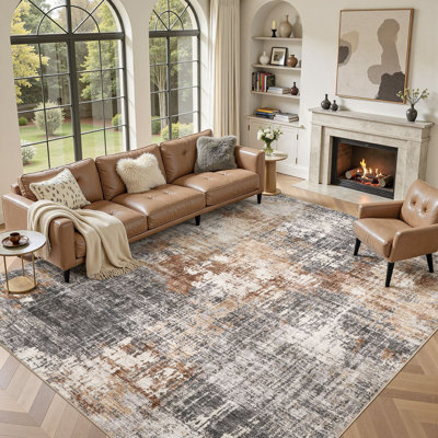  Tapis de salon Dagmar Tapis de salon lavable grand doux intérieur neutre neutre moderne