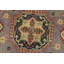 Tapis oriental en laine mauve tribal noué à la main 5 pi 10 po x 5 pi Kazak Kazak