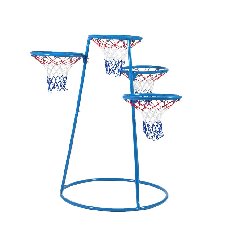 Costway Adjustable Basketball Hoop System Stand Kid Indoor Outdoor Net Goal  W/ Wheels 