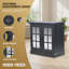 Buffet de rangement avec deux portes d'armoire en miroir décoratives en acrylique, idéales pour les salles à manger, les salons et les cuisines.-1346290907