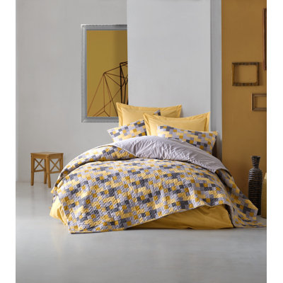 Cotton Geometric Shapes Duvet Cover