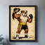 Art encadré noir Bulldog rétro encadré noir-1171743876