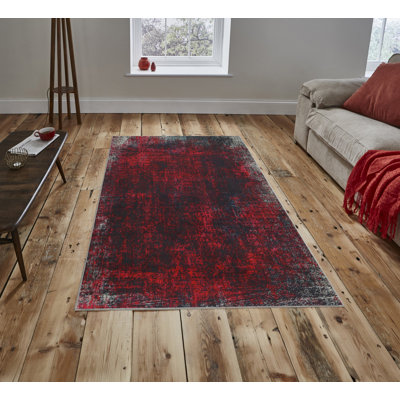 Premium Woven Carpet, 5.2 x 7.5 ft, 100% Polyester, Antibacterial, Non-Slip Underside, 0.3 in Pile Height | Machine Washable, 3D Digital Print | Perfect for Living Room, Bedroom & Office Décor