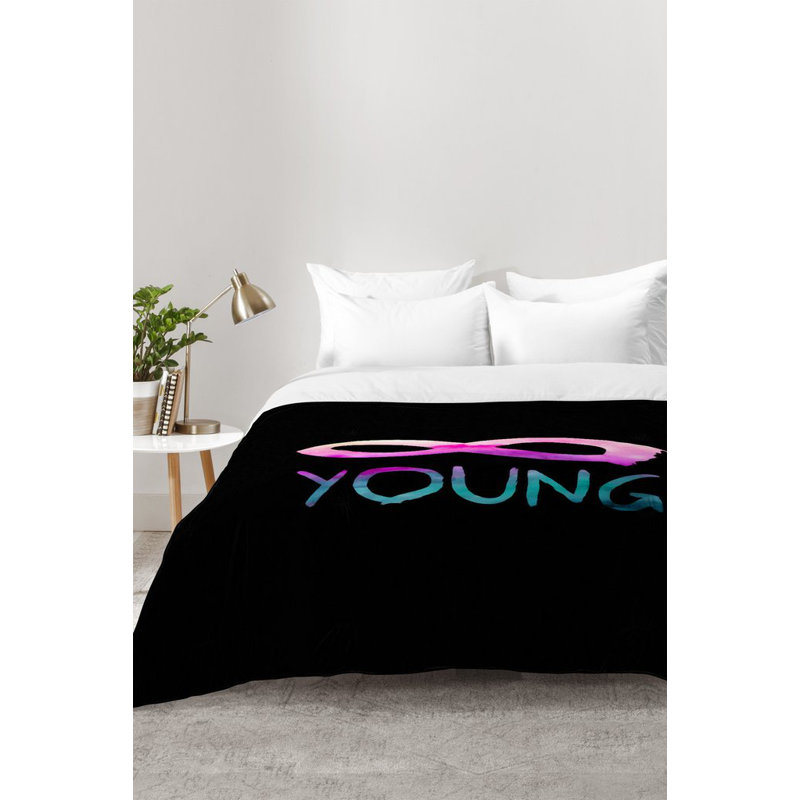 Ensemble d'édredon Jacqueline Maldonado Forever Young, Édredon pour lit simple TG + 1 taie décorative