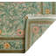 Tapis persan à motif de tapis Moushgan fabriqué à la main - vert, gris, 4 pi 1 po x 6 pi 4 po
