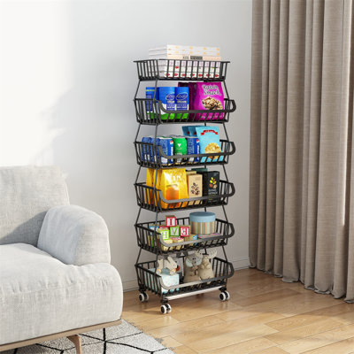 Omani 47.2'' H x 15.75'' W Utility Cart with Wheels