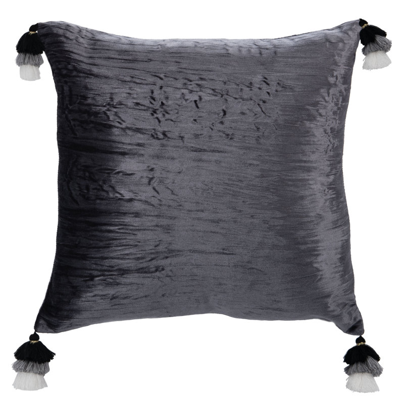  Gwena Throw Pillow, Dark Gray