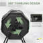 Composteur rotatif à double chambre 360 ° Outsunny