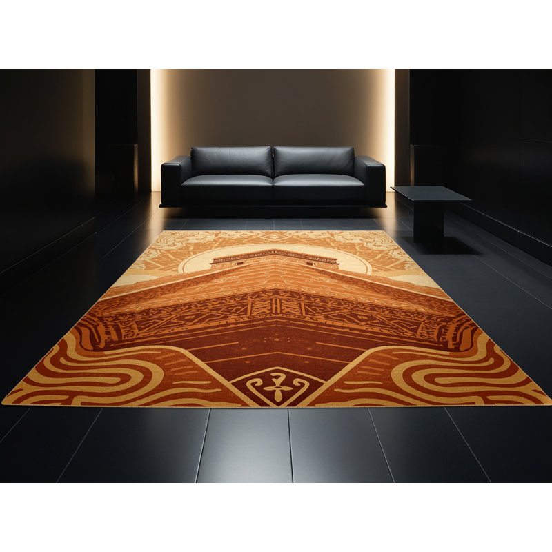 Tapis oriental brun moelleux doux et moelleux - reliure brun clair, 6 X 9