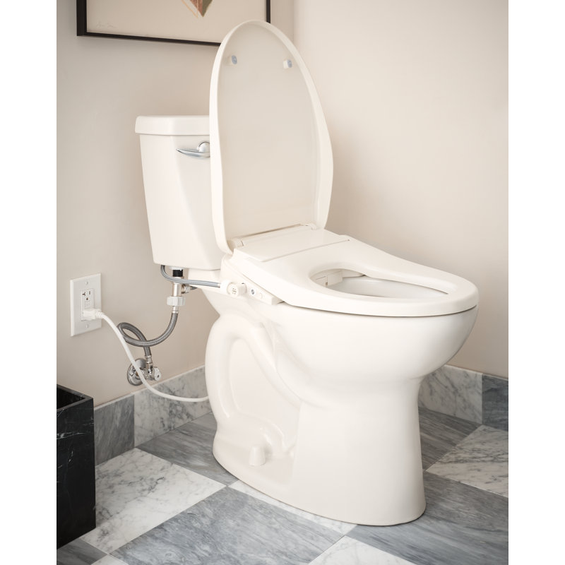 3-Series Electronic Bidet Seat with Remote Control in Biscuit