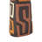 Resin African Woman Black Decorative Sculpture With Red, Orange, And White Dresswear Set