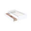Lit simple avec 2 tiroirs, bois d'hévéa massif, blanc, conception à tiroirs peu encombrants, bois de sommeil confortable, fabrication coulissante en blanc-460886190