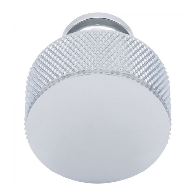 Beliza 1 1/8" Diameter Cylindrical Knurled Knob, Polished Chrome