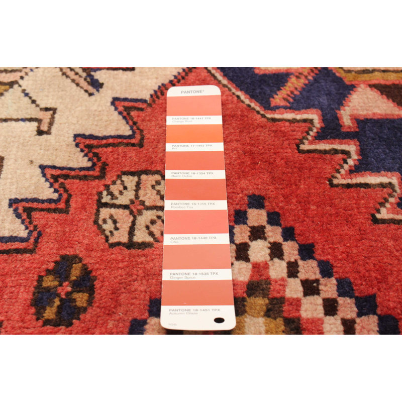 Tapis rouge anatolien fait à la main de conception unique 3 pi 3 po x 9 pi 0 po Konya