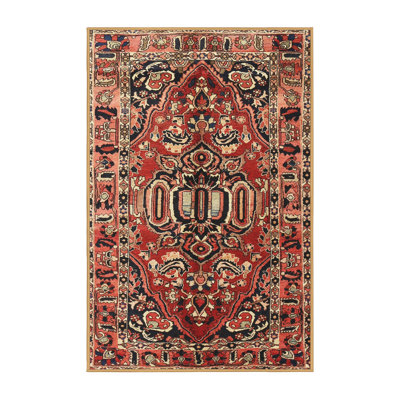 Tapis traditionnel mehroon/noir/bleu Coralle