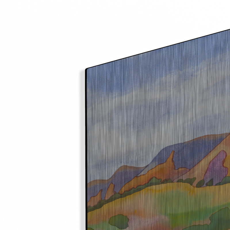 «Golden Hills» par Carissa Luminess, art mural en métal, 16 po x 12 po, H 24 po x l 36 po