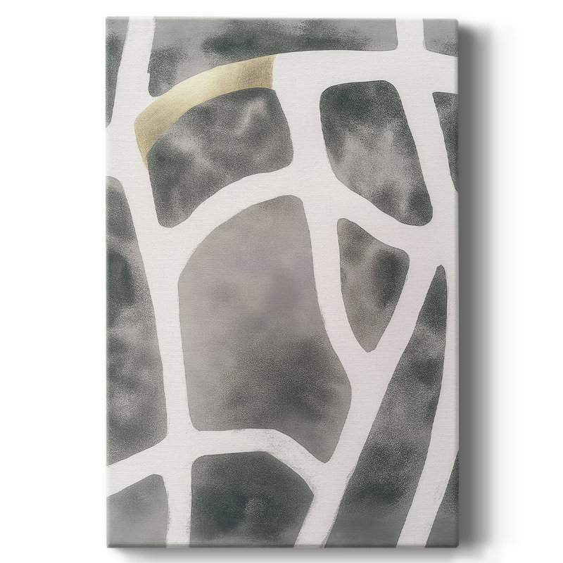 Toile tendue abstraite avec châssis cccii - prête à être accrochée, H 27 po x l 18 po
