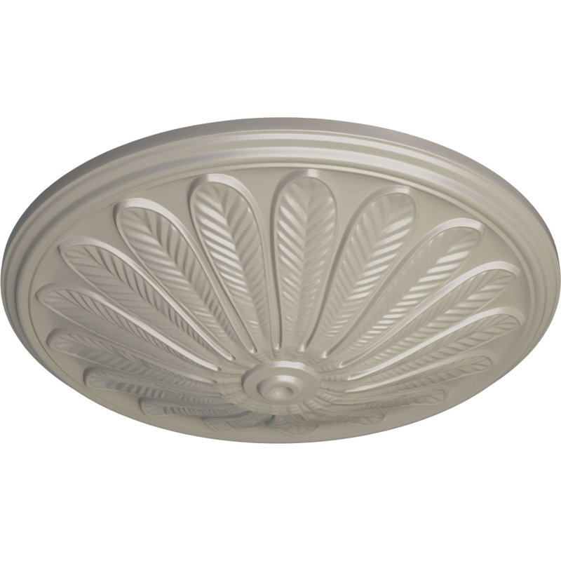 Endurathane Neuveau Ceiling Medallion, 24 1/4"OD x 2"P (Fits Canopies up to 6 3/8"), Hand-Painted Smokey Topaz Finish