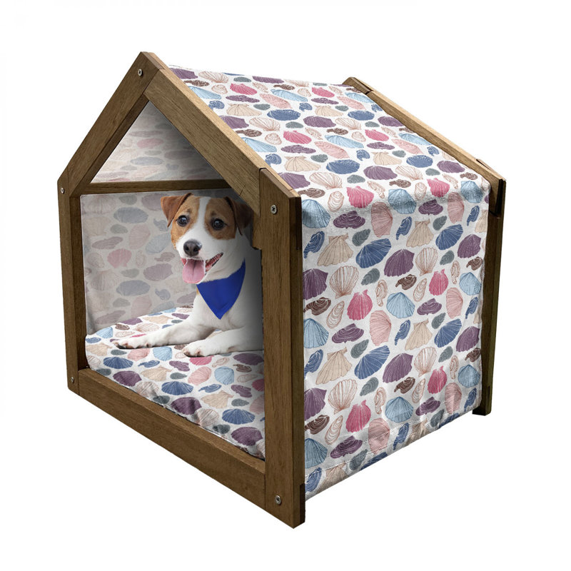 Niche pour chien en bois bleu, H 22,44 po x l 23,62 po x P 17,72 po