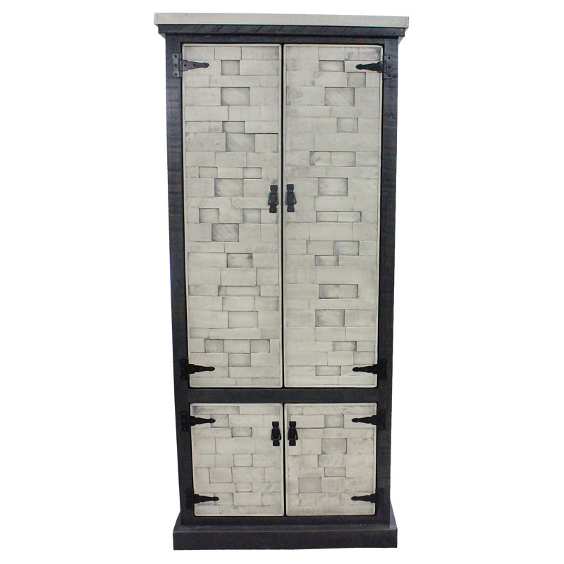 Garde-manger 74,5 po, Dela Verria rustique / noir antique rustique
