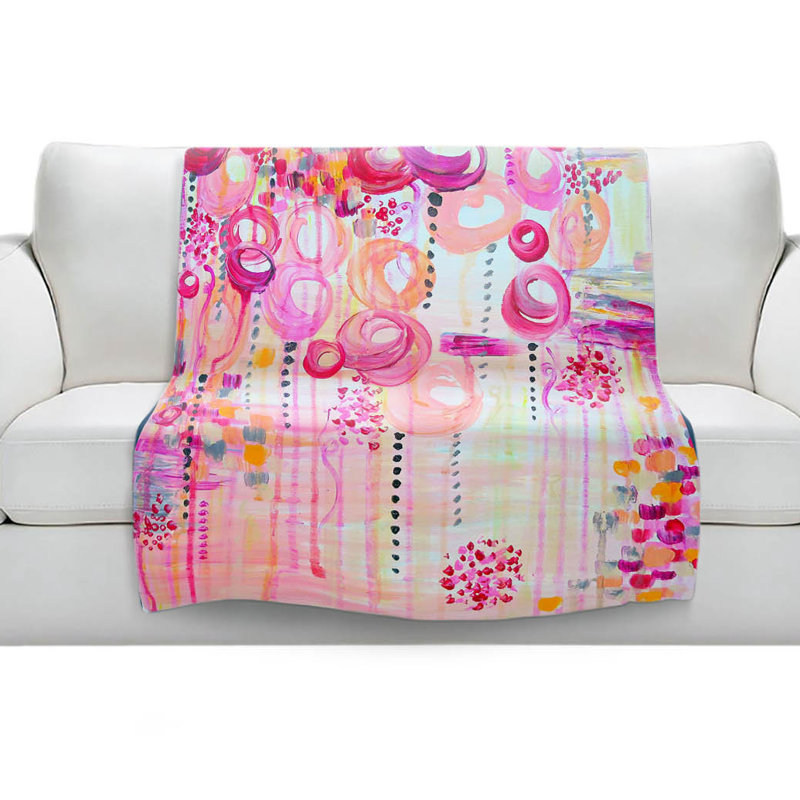Couverture sherpae rose atomique rêves, l 51 po x L 60 po