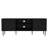 Contemporary TV Stand for 55-75 Inch TVs, Entertainment Center with Storage Cabinets and Open Shelves, Textured Pattern Console for Living Room-740626990