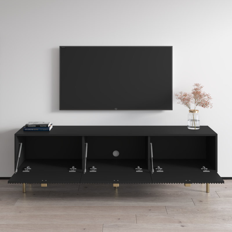Meuble télé 70,9 po Dorset, Noir