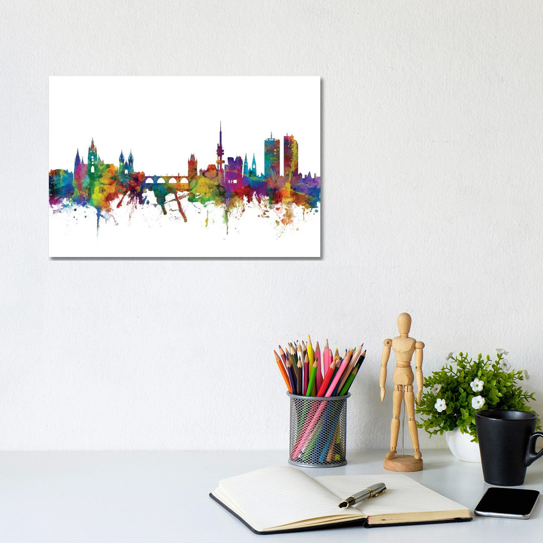Prague (Praha), Czech Republic Skyline by Michael Tompsett - Wrapped Canvas Gallery-Wrapped Canvas Giclée
