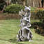 Statue de jardin grenouille empilée Zachary