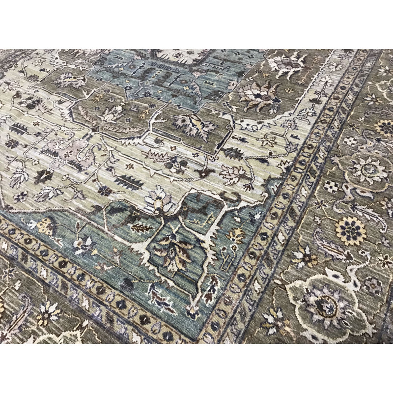 Hand-Knotted High-Quality Silver and Brown Area Rug
