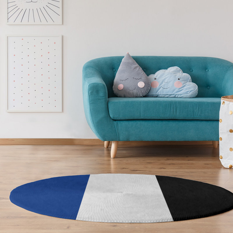 Chenille Indoor Rug, Round 5'