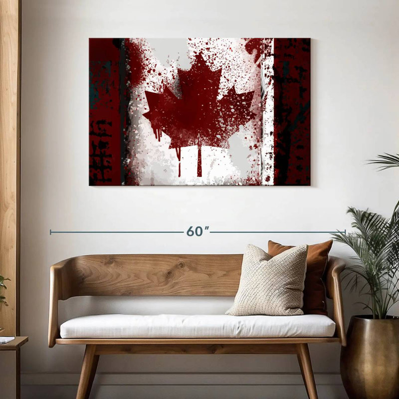 Drapeau du Canada rustique, H 30 po x l 45 po