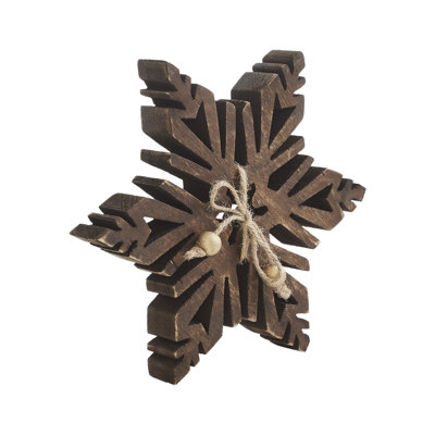 Dark Wooden Snowflake