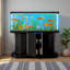 Support d'aquarium noir de 55 à 75 gallons avec prises de courant, support pour aquarium robuste avec armoire de rangement et tablette, support de terrarium pour reptile d'une capacité de 880 lb