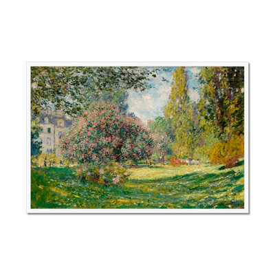 Landscape-The Parc Monceau by Claude O. Monet - Wrapped Canvas Painting